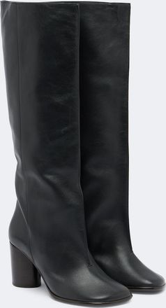 Christophe Lemaire Crease leather knee-high boots