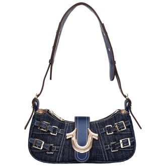 True Religion Multi Strap Denim Shoulder Bag