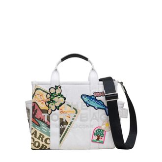 Marc Jacobs The Medium Camp Patchwork Denim Tote Bag - Dames - Shoppers - Wit - ONE Size - Denim - Tassen