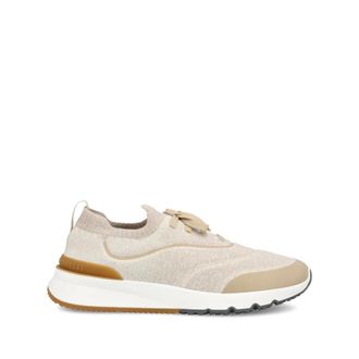 Brunello Cucinelli Schoenen, Heren, Beige, 45 EU, Su&egrave;de, Sneakers