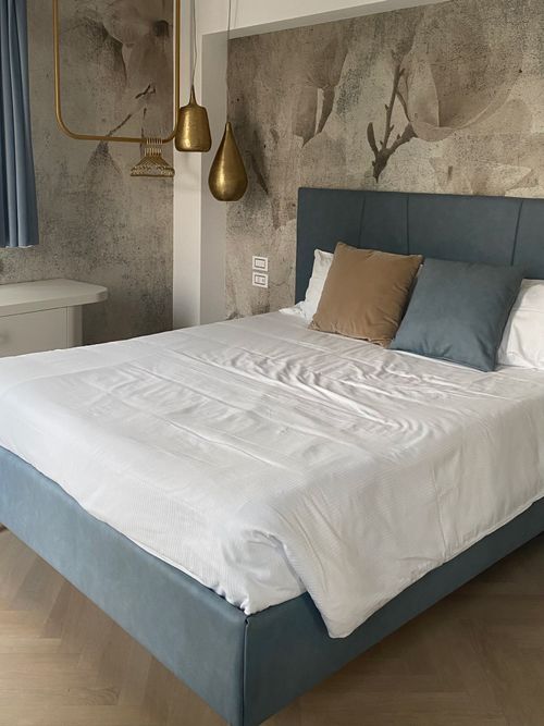 Schlafzimmer im Industrial-Style.