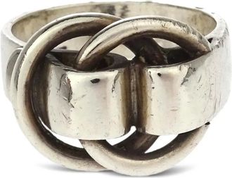 Hermès Anello Deux Anneaux 1990-2000 - Argento