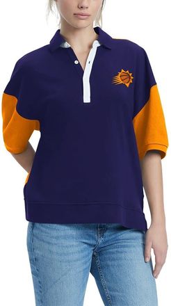 Tommy Jeans Womens Tommy Jeans Purple Phoenix Suns Taya Puff Sleeve Pique Polo Shirt at Nordstrom, Size Xx-Large