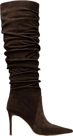 Michael Kors Nonchalante Kniehoge Su&egrave;de Laarzen - Dames - Laarzen met Hak - Bruin - 38 1/2 EU - Su&egrave;de - Schoenen