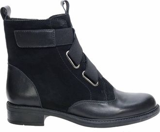 David Tate Womens Club Leather Boots In Black Nap Black Suede