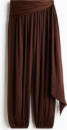H&M Hose mit Balloon Leg und Drapierung - Beige