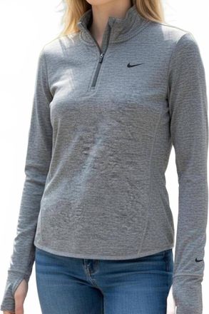 Nike Womens Long Sleeve Top In Gray