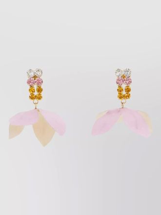 Marni crystal-embellished flower earrings