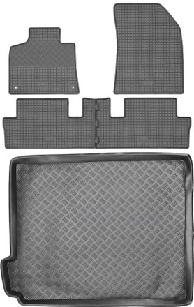 OEM Juego De Alfombrillas De Goma Para Coche Y Maletero Para Citro&euml;n C4 Grand Picasso (2013-2018)