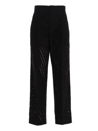 Nude Black Pleated Pants