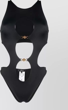 Versace MEDUSA cut-out velvet swimsuit