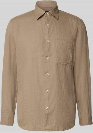 Marc O'Polo Regular Fit Freizeithemd aus reinem Leinen in Beige, Gr&ouml;&szlig;e XXL