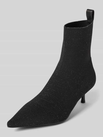 Marc Cain Stiefeletten mit Logo-Applikation in Metallic Black Melange, Gr&ouml;&szlig;e 38