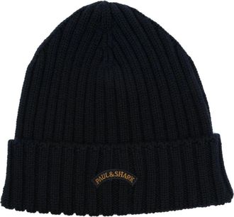 Paul & Shark Wollen muts voor mannen - Heren - Hoeden - Blauw - ONE Size - Wol - Accessoires