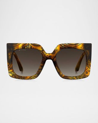 Etro Square Acetate Sunglasses