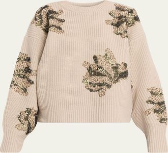 Rag & Bone Julie Sequined Wool Sweater