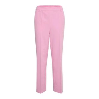 Kaffe Roze Frost High Waist Broek - Dames - Straight fit broeken - Roze - 3XL - Broeken