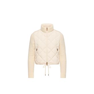 Moncler Moncler Cotton Blend Padded Zip-up Cardigan, Women, White, Size: Xs