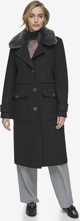 Andrew Marc Womens Olpae Sb Wool Twill Coat With Back Vent