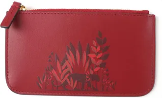 Cartier Bordeaux Leather Coin Purse/Coin Case (Pre-Owned)