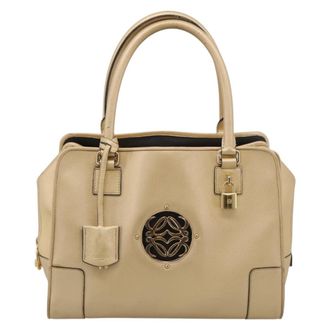 Loewe Amazona Leather Gold Leather Handbag (Pre-Owned)