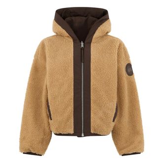 Canada Goose Faux Fur & Shearling Jackets, female, Beige, Size: XS Reversible Fleece Bomber Alberni