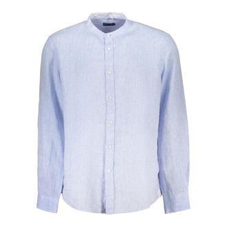 North Sails Mandarijnkraag Shirt - Heren - Casual Overhemden - Blauw - 3XL - Overhemden