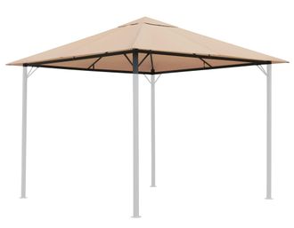 Quick-Star Ersatzdach F&uuml;r Garten Pavillon 3x3m Sand Pavillondach Ersatzbezug
