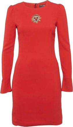 Dolce & Gabbana Verfraaide mini-jurk - Rood