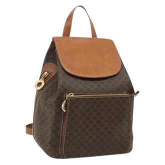 Celine Pre-owned Backpacks, female, Brown, Size: ONE SIZE Pre-owned Macadam Canvas Backpack