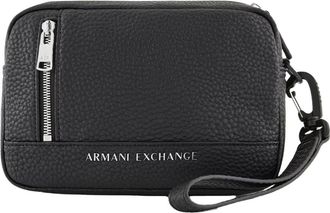 A|X Armani Exchange Beauty Case met Kantdetail - Heren - Toilettassen - Zwart - ONE Size - Polyester - Tassen