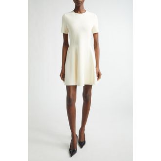 Alexander McQueen Fit & Flare Minidress in White at Nordstrom, Size 14 Us