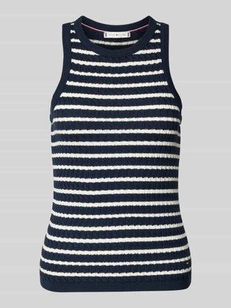 Tommy Hilfiger Slim Fit Pullunder aus reiner Baumwolle in Marine, Gr&ouml;&szlig;e XXL