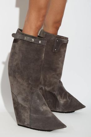 Rick Owens Wedge Boots Taconaska, Womens, Grey