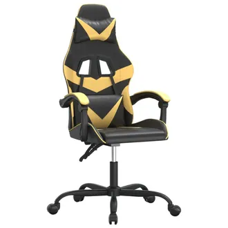 vidaXL Sedia Da Gaming Girevole Nera E Oro In Similpelle Vidaxl