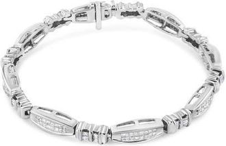 House of Brilliance 14K White Gold 2.0 Cttw Diamond Link Bracelet at Nordstrom