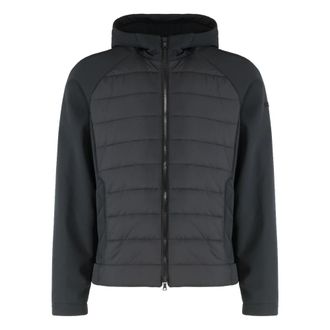 Paul & Shark Technische Stoffen Jas met Capuchon - Heren - Winterjassen - Zwart - M - Leer - Jassen