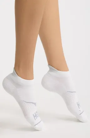 Hoka One One No-Show Run Socks in White at Nordstrom, Size Medium