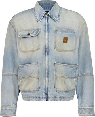 Amiri Denim Werkjas - Heren - Spijkerjassen - Blauw - M - Denim - Jassen