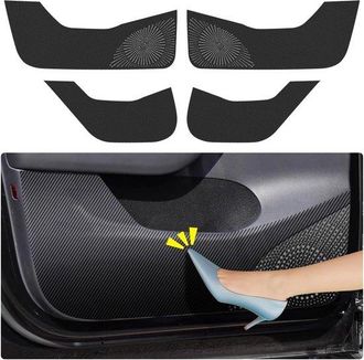 OEM Adecuado Almohadilla Puerta Tesla Model 2020 2021 2022 2023 2024 Suv Fibra Carbono Pegatina Cuero Cubierta Umbral Borde Lateral Suciedad