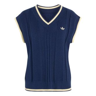 adidas (WMNS) adidas Cable Knit Vest Asia SIzing Night Indigo KT1861