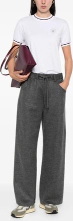 Brunello Cucinelli Womens Embroidered-Detail Cotton T-Shirt Aw25 W