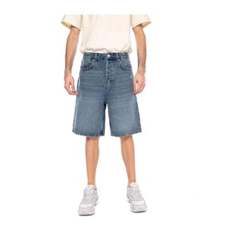 Only & Sons Five Baggy 9893 Pin DNM Bermuda - Heren - Denim shorts - Blauw - XL - Katoen - Korte Broeken