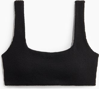 H&M Wattiertes Bikinitop - Schwarz