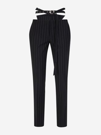The Attico Striped Belt Pants