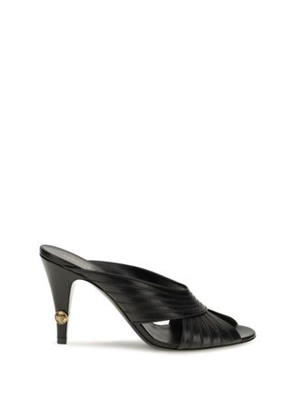 Versace Black Gianni Leather Heels