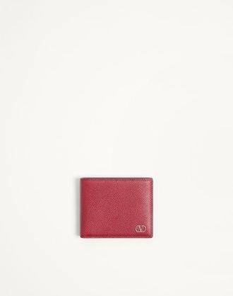 Valentino Garavani Portafoglio Valentino Garavani VLogo Signature In Vitello Granato Uomo ROSSO UNI