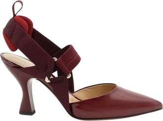 Fendi Schoen met hak - Dames - Pumps - Rood - 38 EU - Schoenen