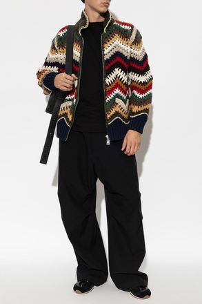 sacai Sacai Cardigan With Pockets, Mens, Multicolour