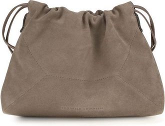 Brunello Cucinelli Beige Calf Leather Bos Taurus Clutch Womens Bag
